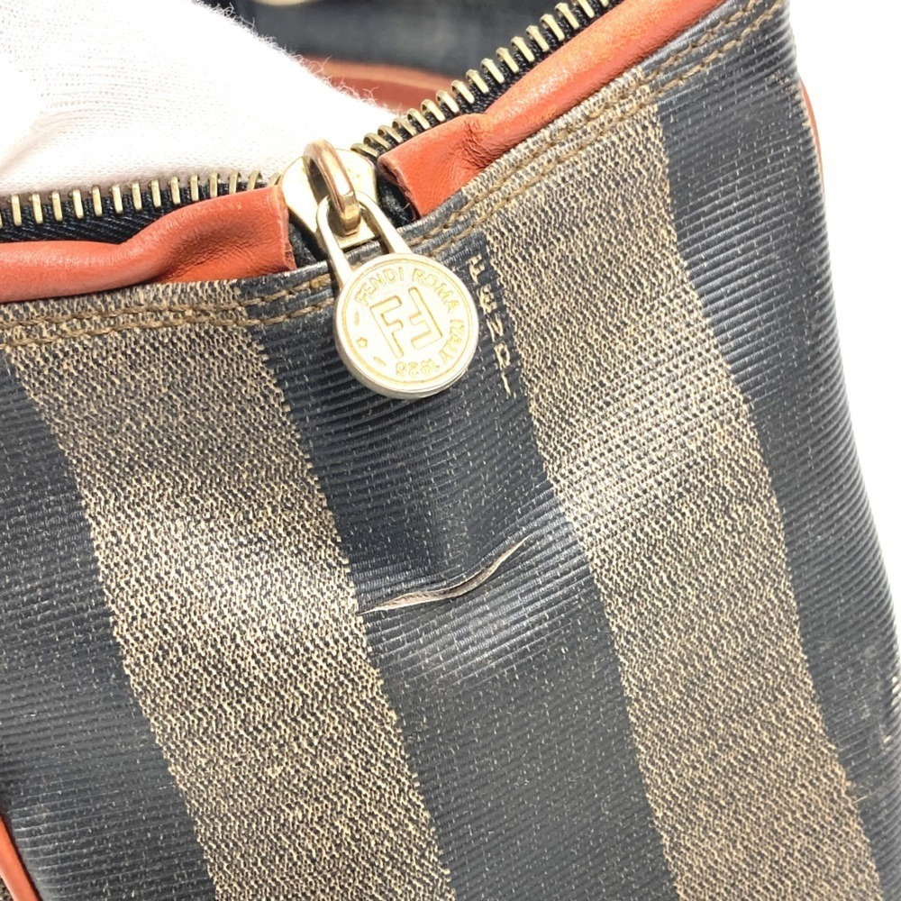 FENDI Vintage Pecan Handbag, Mini Boston Bag, Leather, Brown, Men's and Women's - Picture 12 of 16